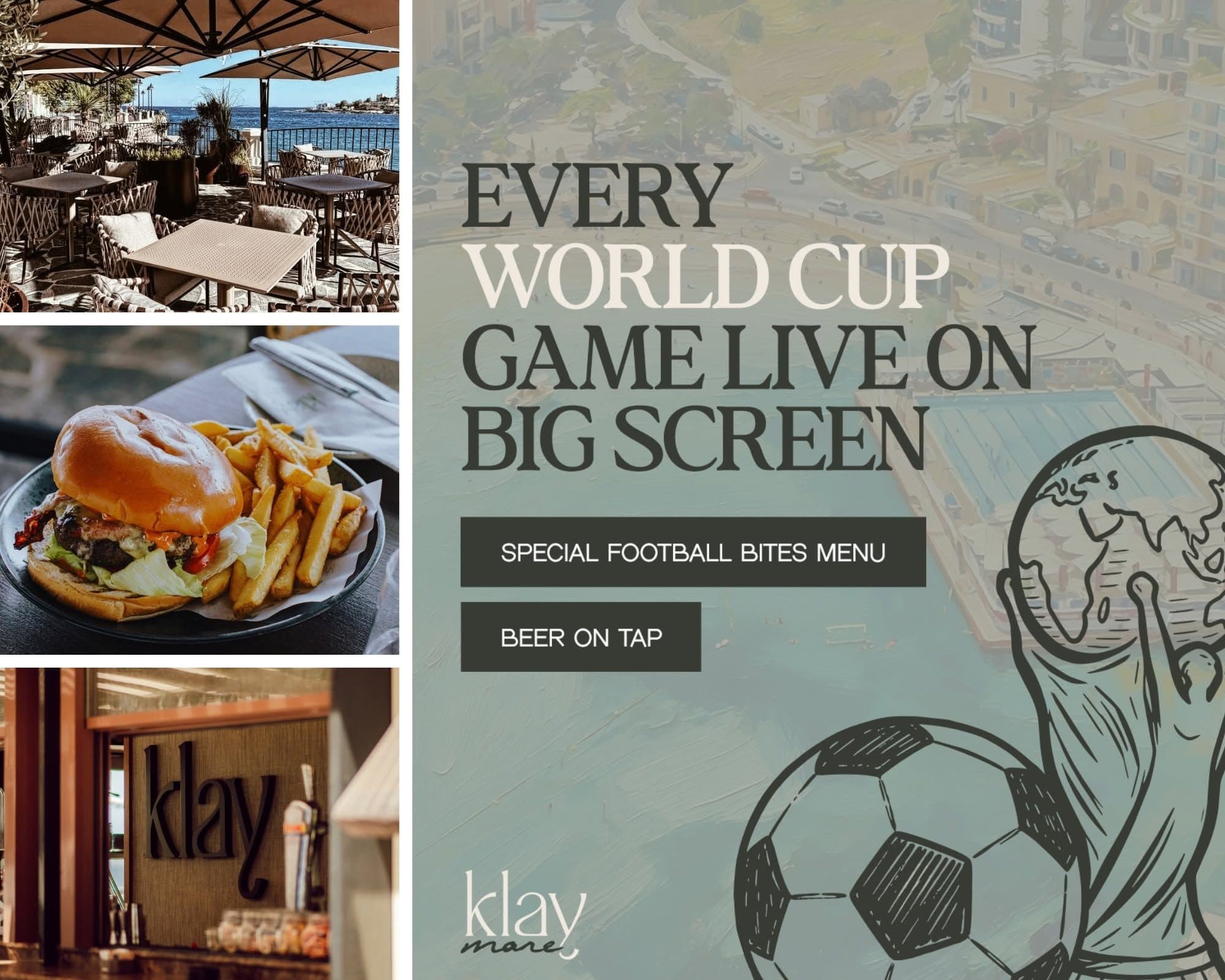 Klay's poster for live football on the big screen