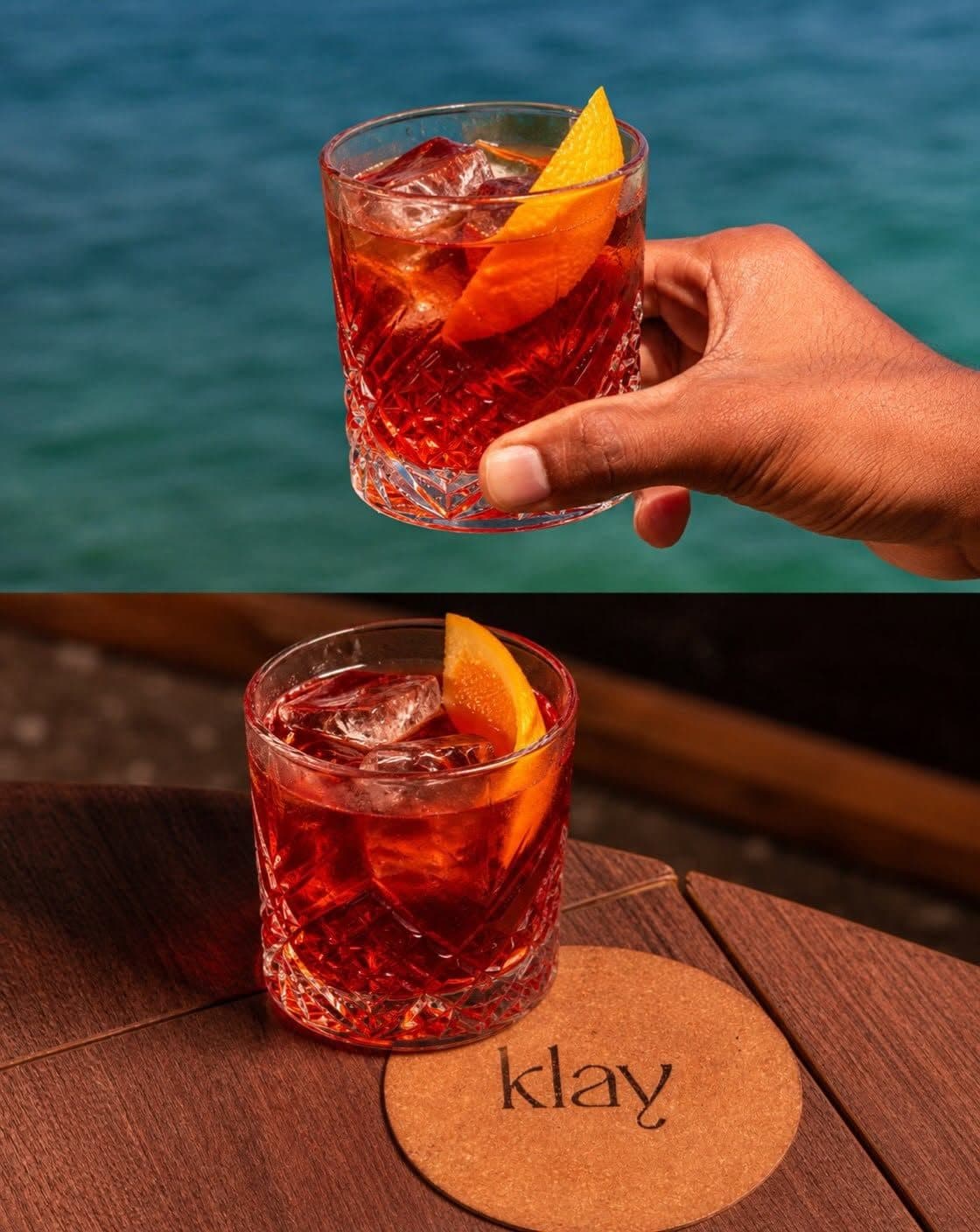 A negroni with an orange twist